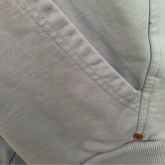 Scotch & Soda Born in Amsterdam Organic Cotton Hoodie Sweatshirt Baby Blue Sz L - Picture 9 of 12